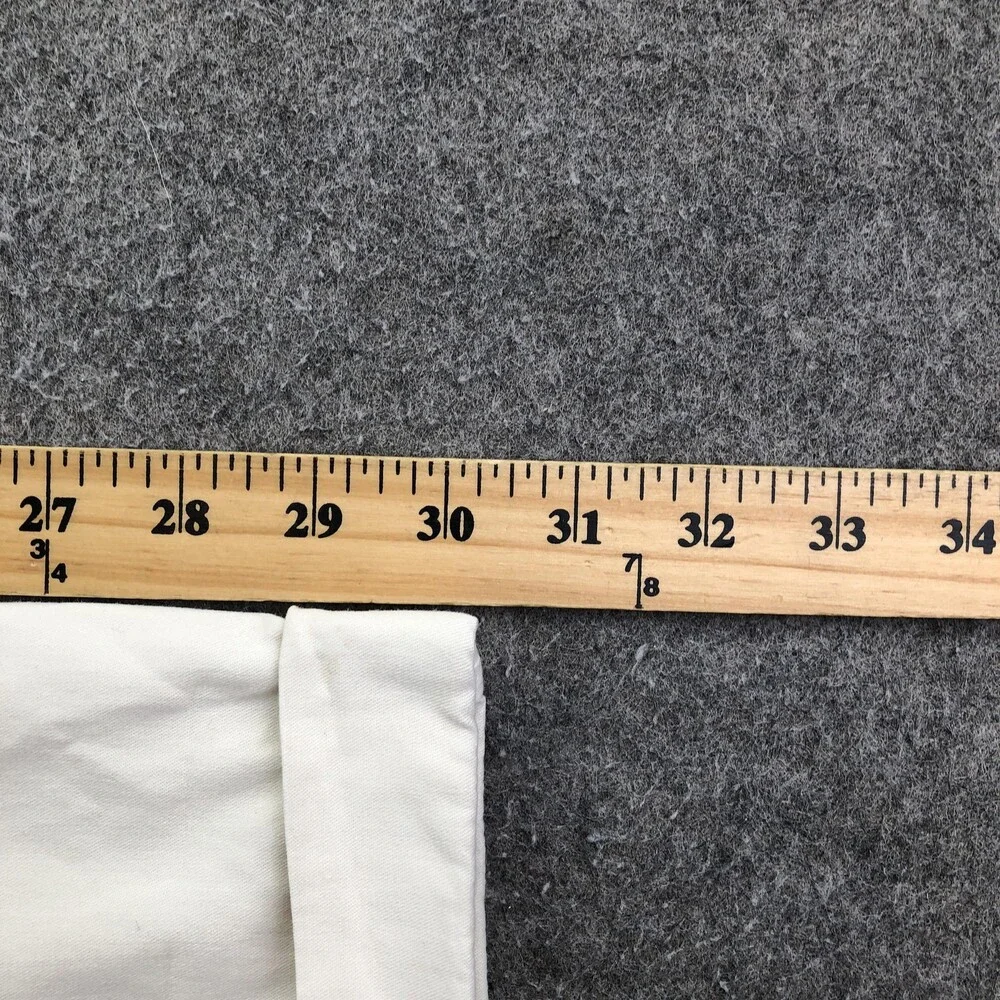 Bills Khakis Pants Mens 38 White Canvas Relaxed Straight Cuffed Casual USA